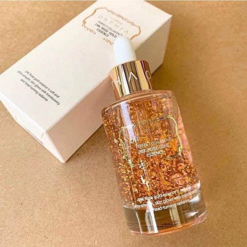 Serum Coreana Orthia Perfect Collagen rose 24K tinh chất vàng hồng