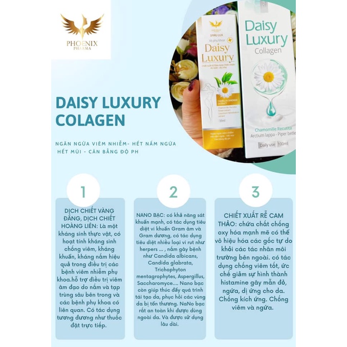 Dung Dịch Vệ Sinh Daisy Luxury Collagen Phoenix 100 Ml