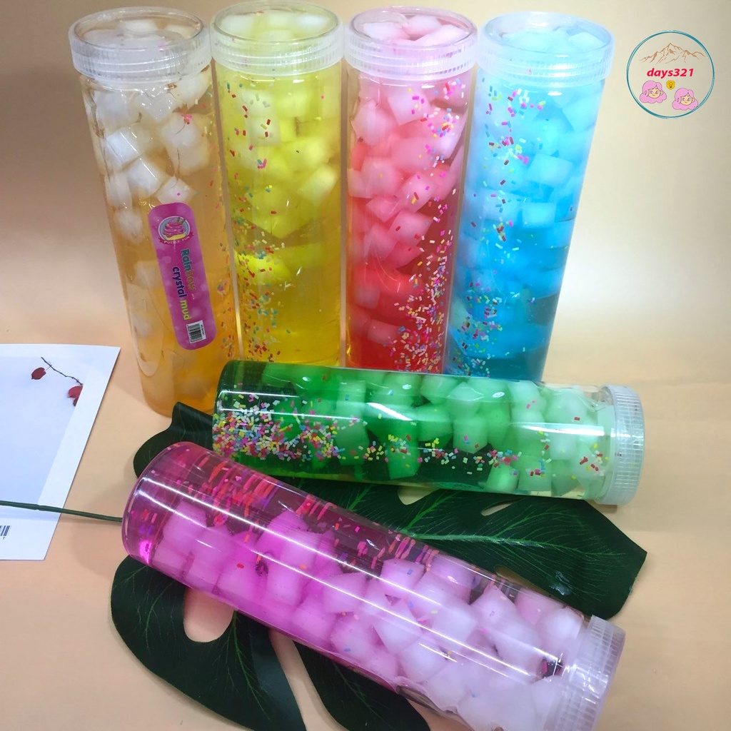 Slime chai CỰC TO đầy charm thạch cốm xốp nhũ cực đẹ Đồ chơi slam chất nhầy ma thuật squishy