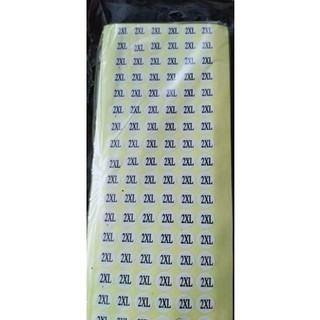 Tem dán size quần áo s-m-l-xl-2xl-3xl
