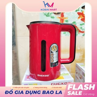 Ấm siêu tốc cuckoo 2 lớp, ấm đun nước siêu tốc công suất lớn 1500w dung tích 2.5l, bình đun siêu tốc