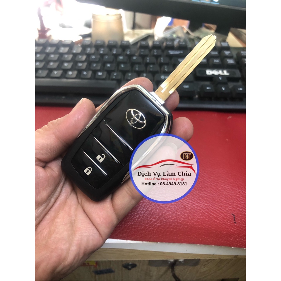 Vỏ Độ Gập Kiểu Dáng Thông Minh Dành Cho Xe Toyota Vios Đời 2014 Đến 2018, Hỗ Trợ Cắt Răng Chìa Khóa