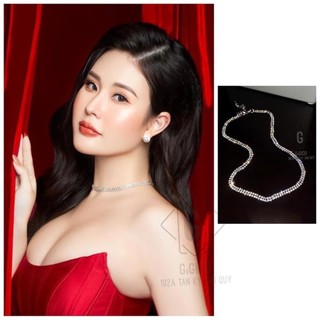 Chocker vòng cổ 2 line đính đá thời trang