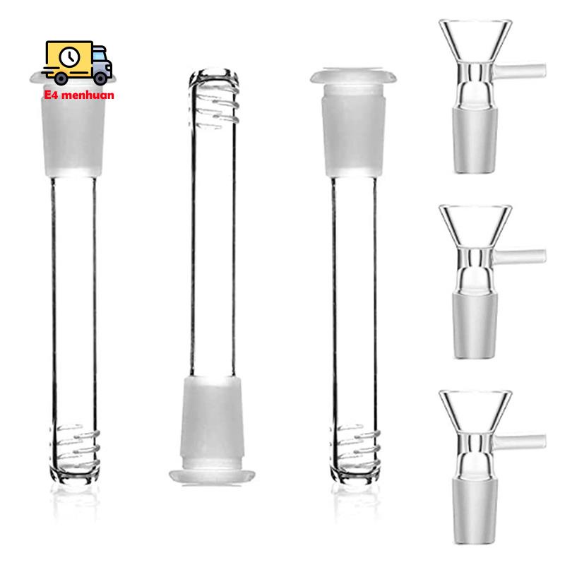 Bộ 3 Ống Thủy Tinh Trong Suốt 14mm Kèm 3 Phễu Thủy Tinh 5.2 Inch
