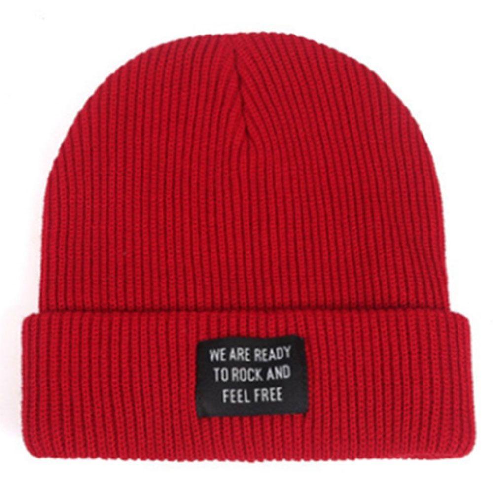 Mũ Beanie Dệt Kim Màu Trơn Dễ Thương Cho Nữ