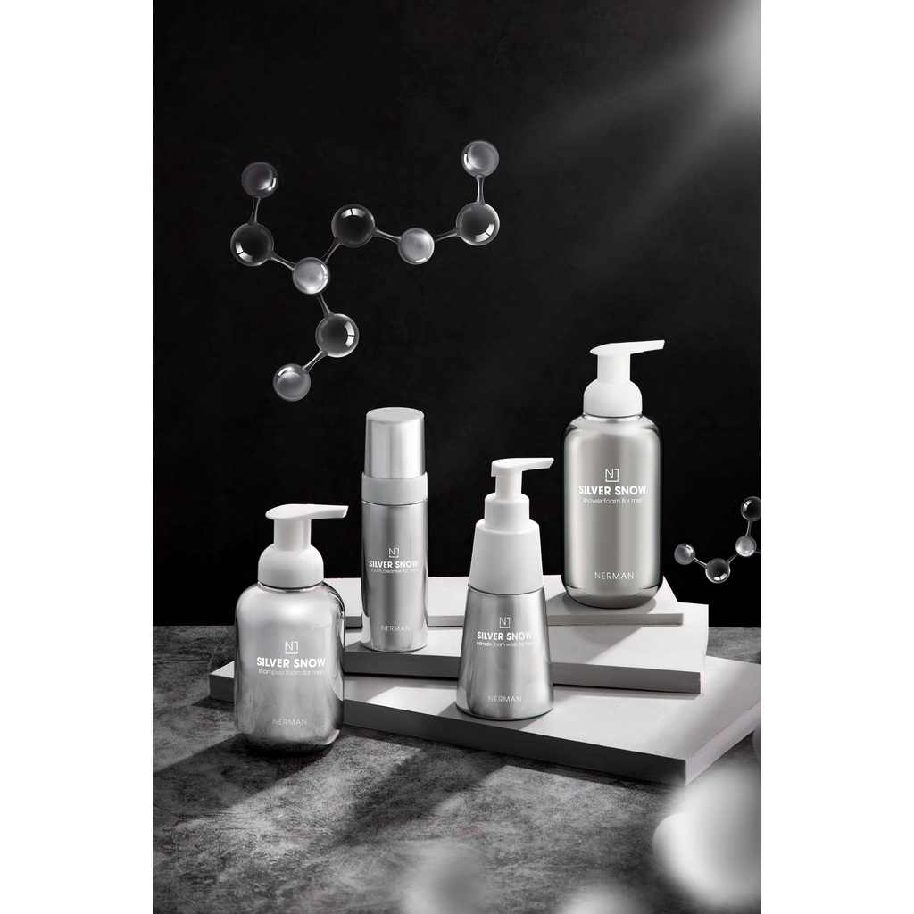 Dầu gội nam giới Nerman tạo bọt Nano bạc Silver Snow chính hãng- Hương nước hoa cao cấp 350G - Sản phẩm chính hãng