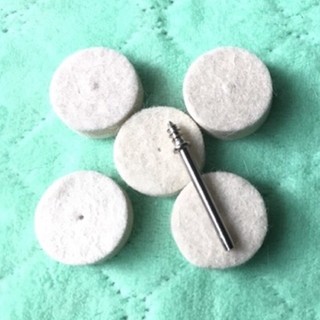 Bộ 5 bánh đĩa nỉ đánh bóng 25mm dày 9mm cán 3.17mm
