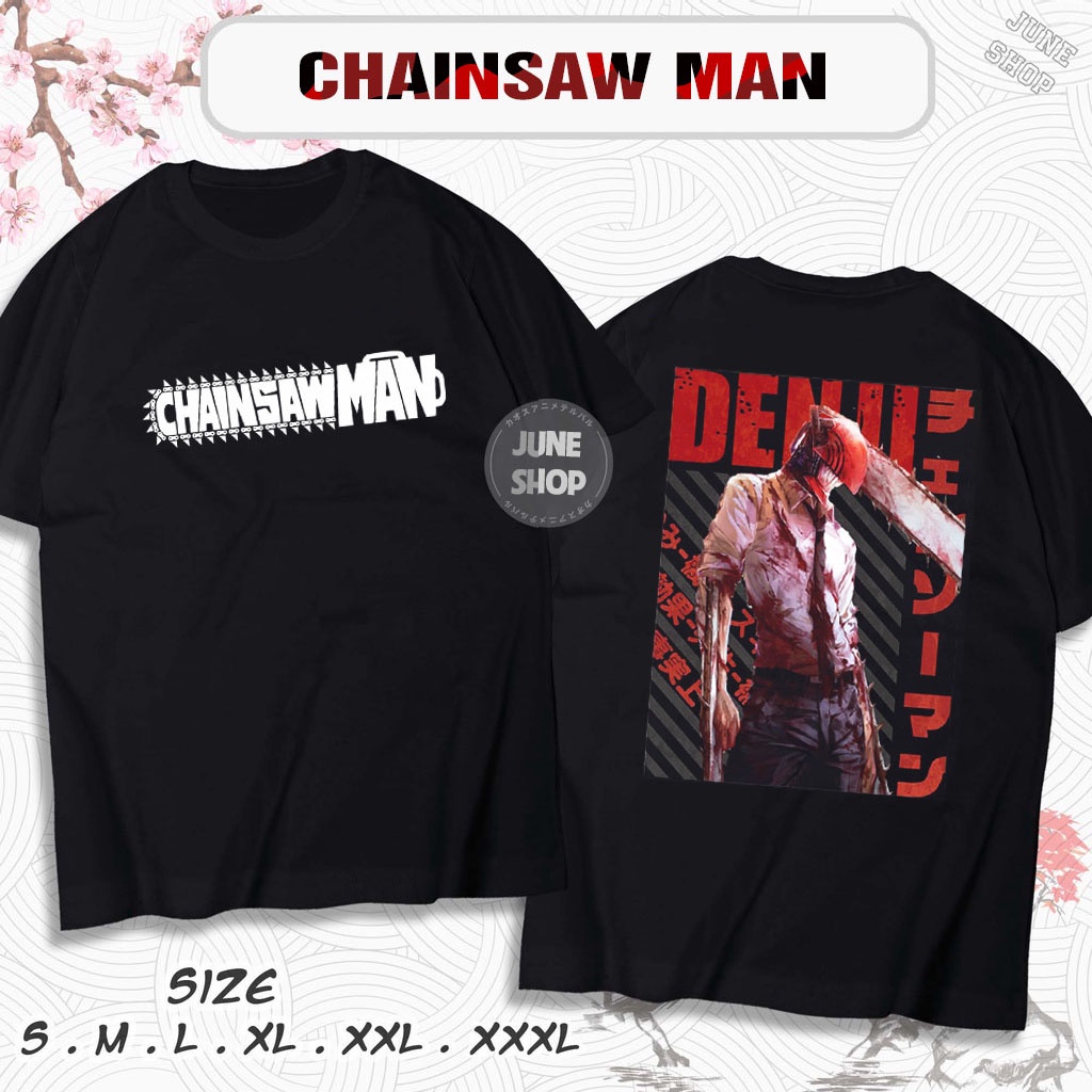 Áo Chainsaw Man, Áo thun Anime in hình Pochita, Power, Denji, Makima, Aki, chất cotton 4 chiều cực đẹp