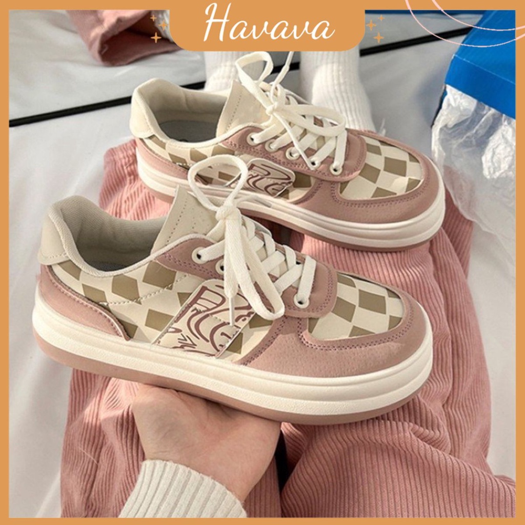 Giày nữ thể thao sneaker trắng giá rẻ đẹp bigsize HAVAVA G014