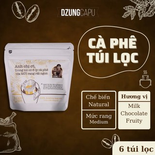 Combo 4 tặng 1 cà phê phin giấy lọc cầu đất - gói 6 phin lọc - cà phê dzungcapu