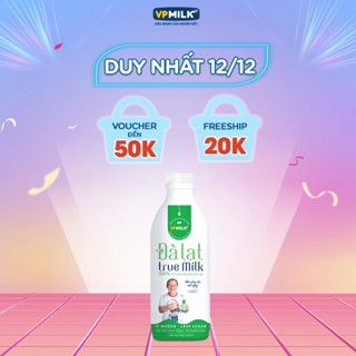 Sữa Tươi Thanh Trùng VPMilk Đà Lạt True Milk - Ít Đường 950ml