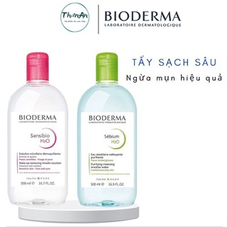 Nước tẩy trang Bioderma 500ml xanh hồng