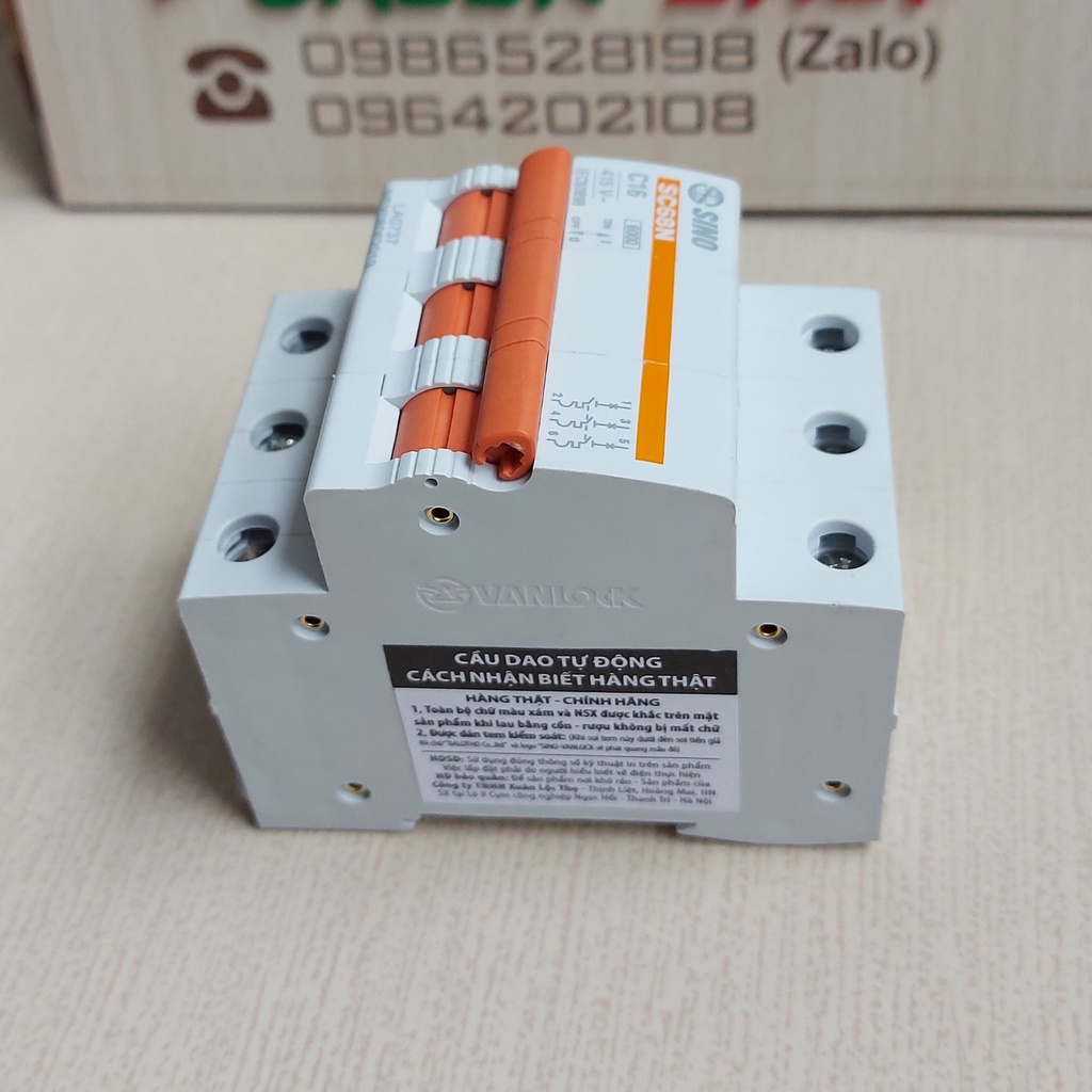 Át MCB SINO 1P 2P 3P chính hãng