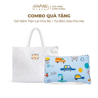 GIFT Combo Quà Tặng - Túi Bỉm Sữa Cho Mẹ Và Gối Nằm Tiện Lợi Cho Bé