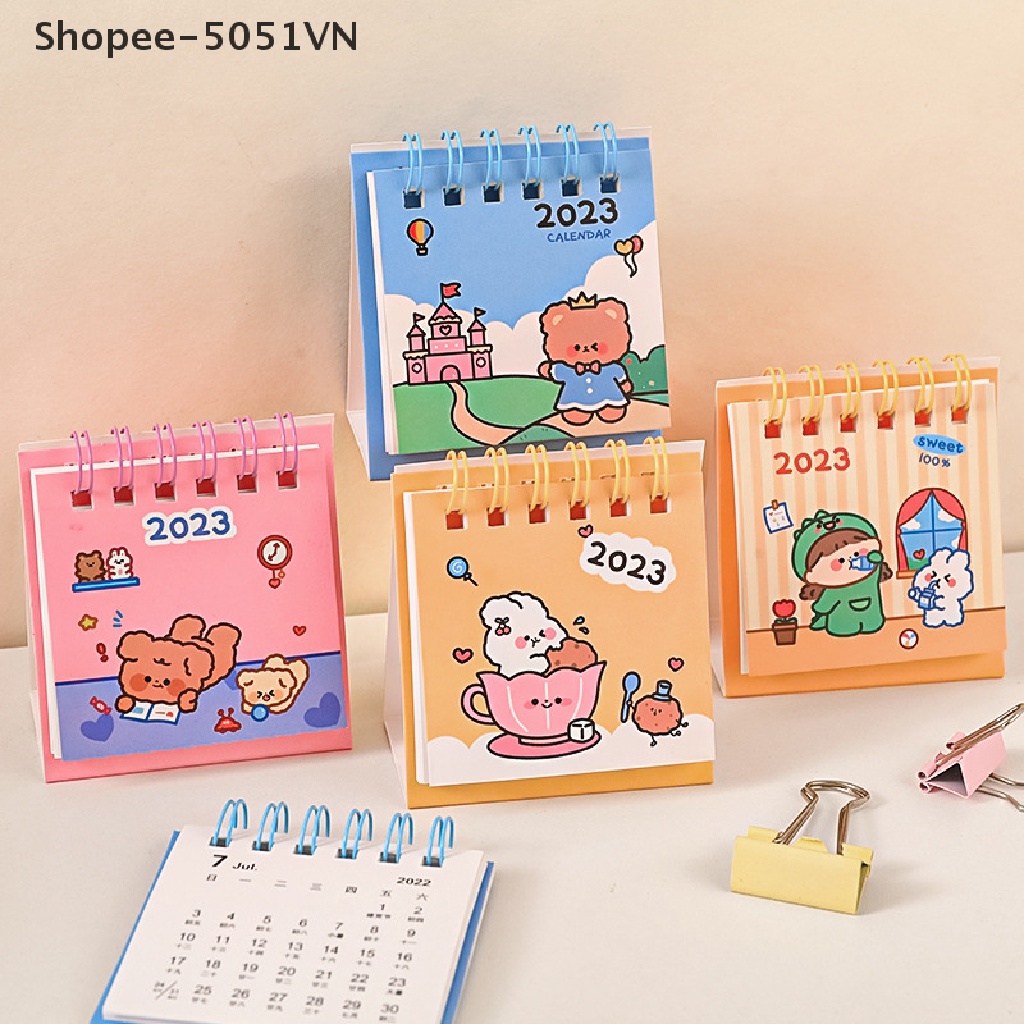 Lịch Để Bàn Năm 2023 ins MIni Đơn Giản Hình Thỏ Chó Dễ Thương Để Bàn Lập Kế Hoạch Hàng Ngày Sắp Xếp Gọn Gàng Agenda
