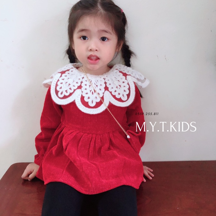 Váy Bé Gái nỉ nhung kèm túi dễ thương Mytkids