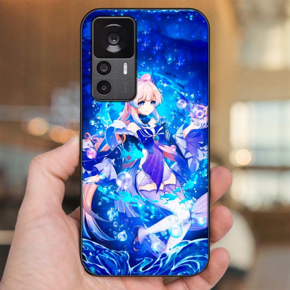 Ốp lưng Xiaomi 12T Pro viền đen in hình Sangonomiya Kokomi Genshin Impact