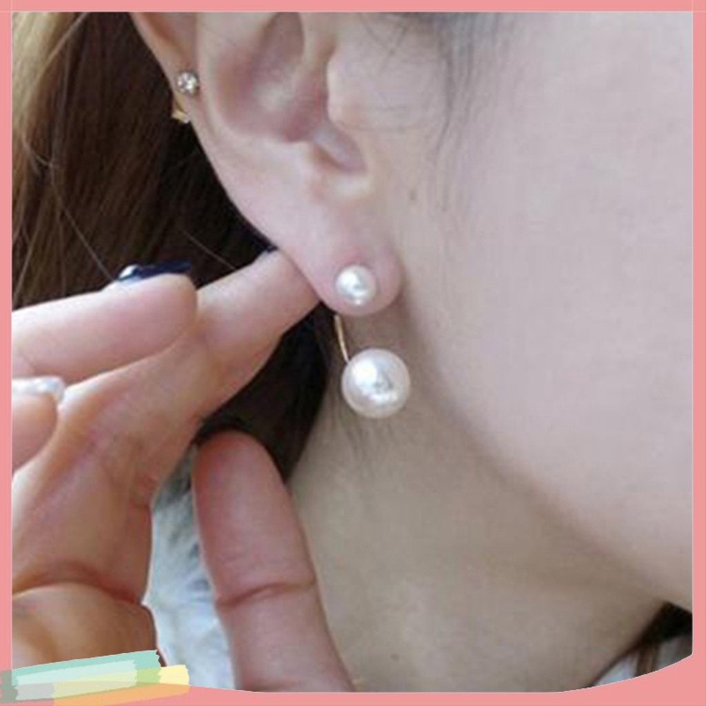 Bông tai đính hạt ngọc trai giả xinh xắn cho nữ