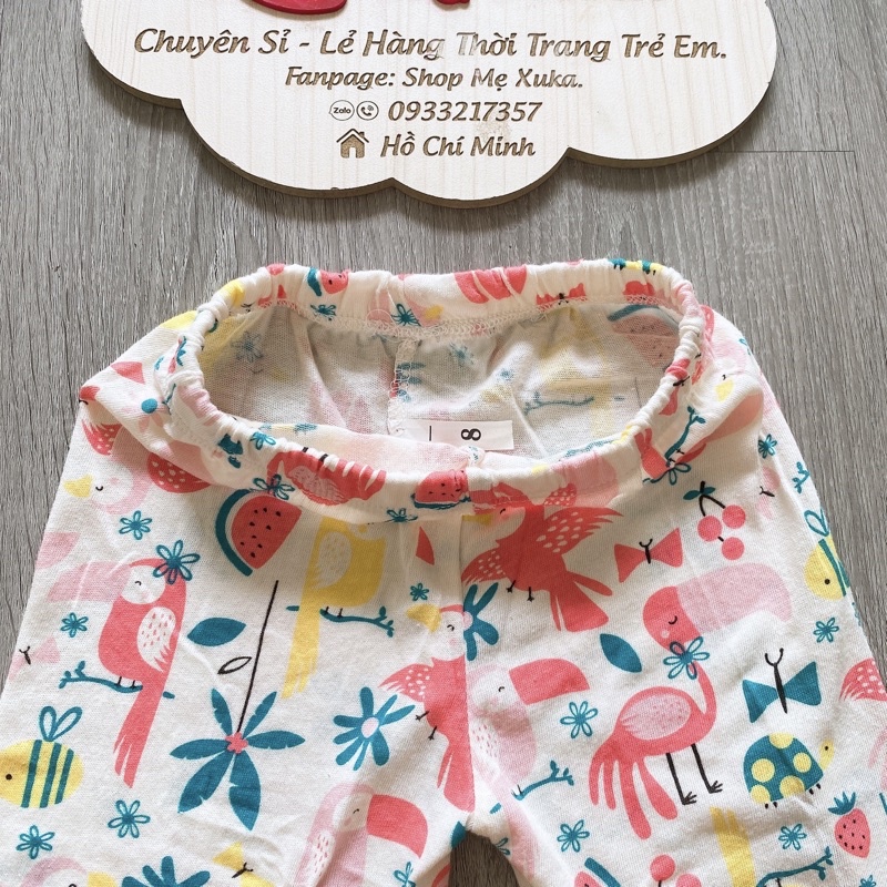 Đồ bộ tay dài bé gái bèo vai xuất Nhật Miwoo