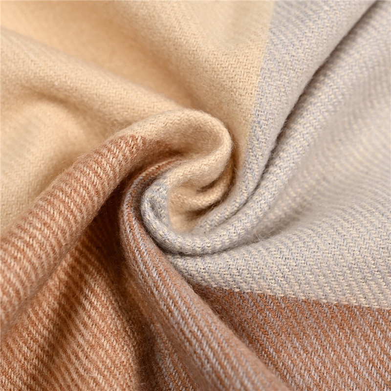 Khăn Choàng Cổ Vải Cashmere Mềm Mại Họa Tiết Kẻ Sọc Nhiều Màu Sắc Ấm Áp Thanh Lịch Dành Cho Nữ