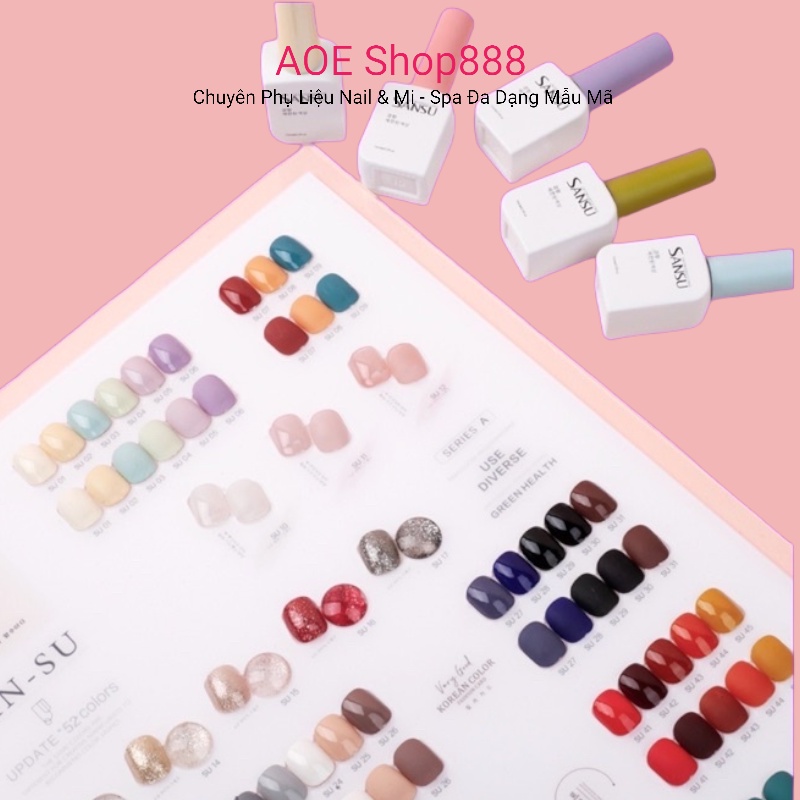 Set sơn gel Sansu 52 màu chính hãng - Bộ sơn móng tay tone màu hàn quốc , rất đẹp