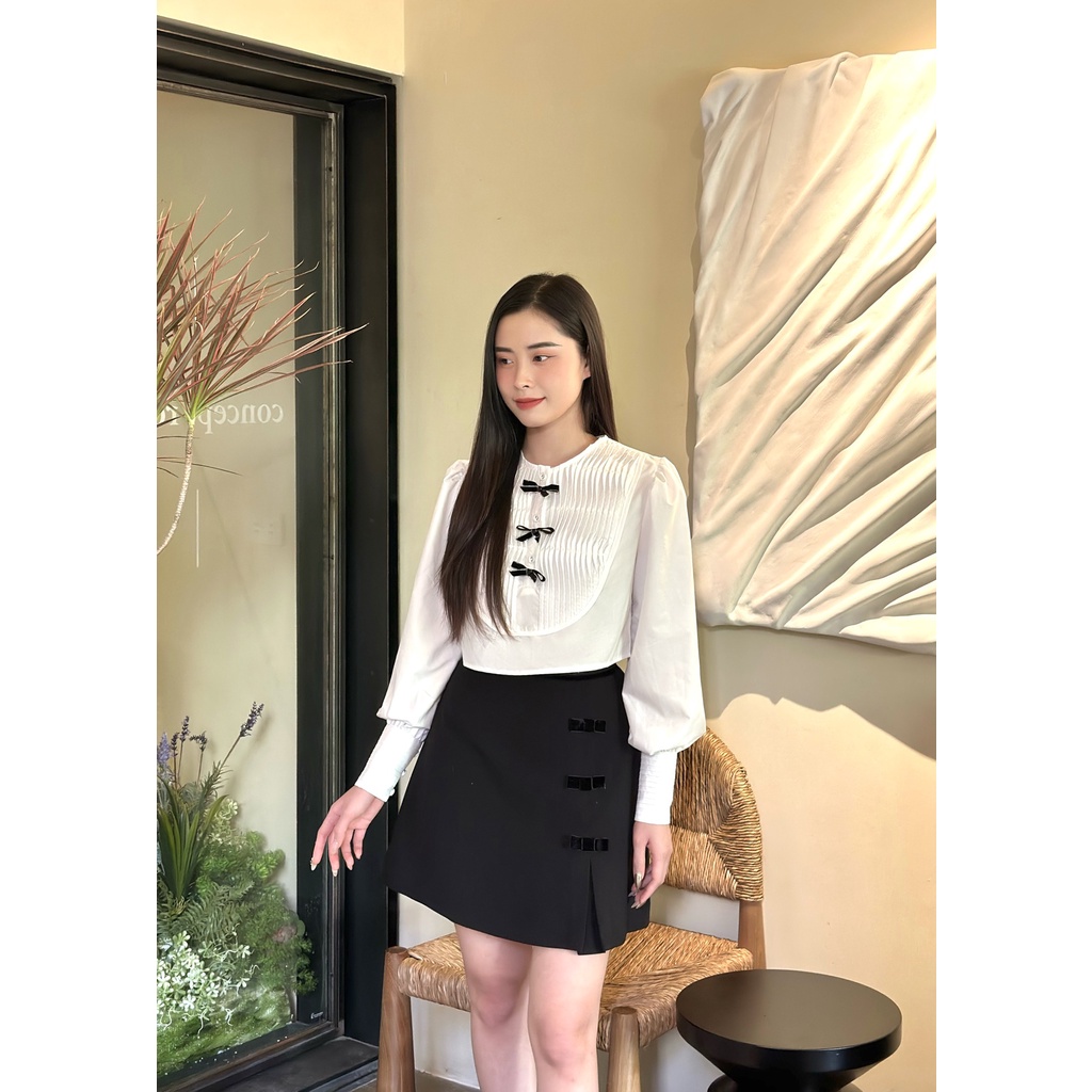 Áo croptop 3 nơ HUONG BOUTIQUE HBSM1019
