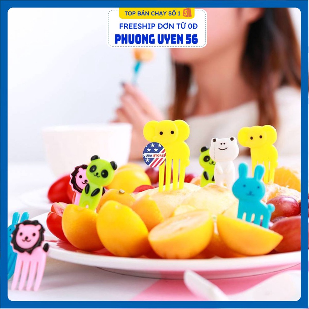 Kít 10 Dĩa Ăn Hoa Trái Cây Quả HÌNH CON THÚ