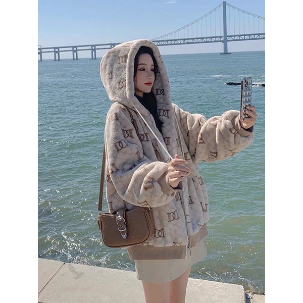 Áo khoác lông thỏ 3 lớp trần bông trần trám hàng QC loại 1