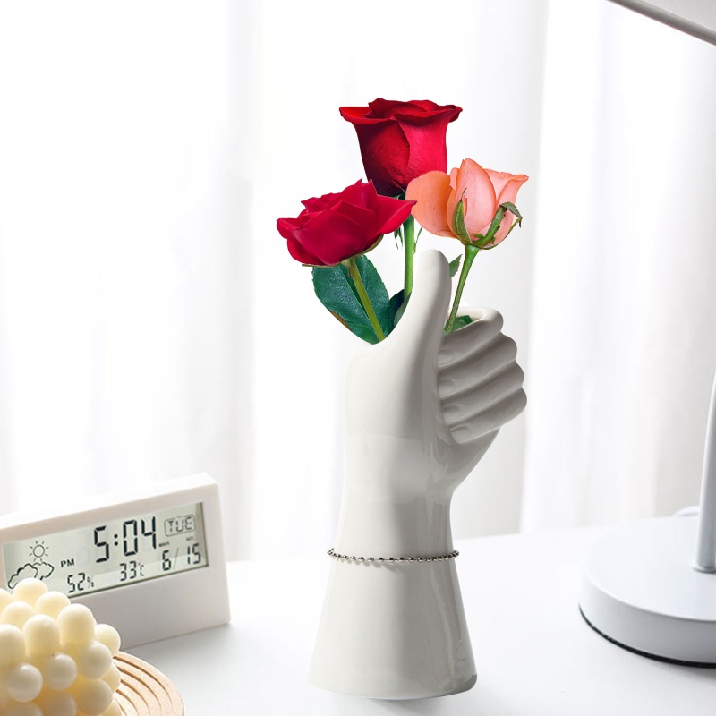 Lọ Hoa Bằng Gốm Hình Cánh Tay Nghệ Thuật Trang Trí Tiệc Cưới