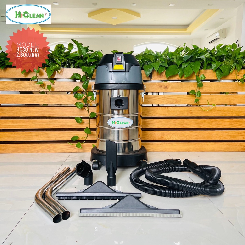 Máy hút bụi công nghiệp Hiclean HC30 - 30 lít - Hút khô và ướt