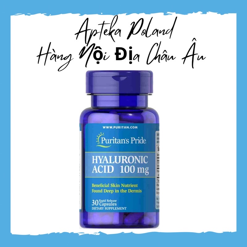 Chính hãng - Viên uống cấp nước, làm đẹp da Hyaluronic Acid Puritan's Pride
