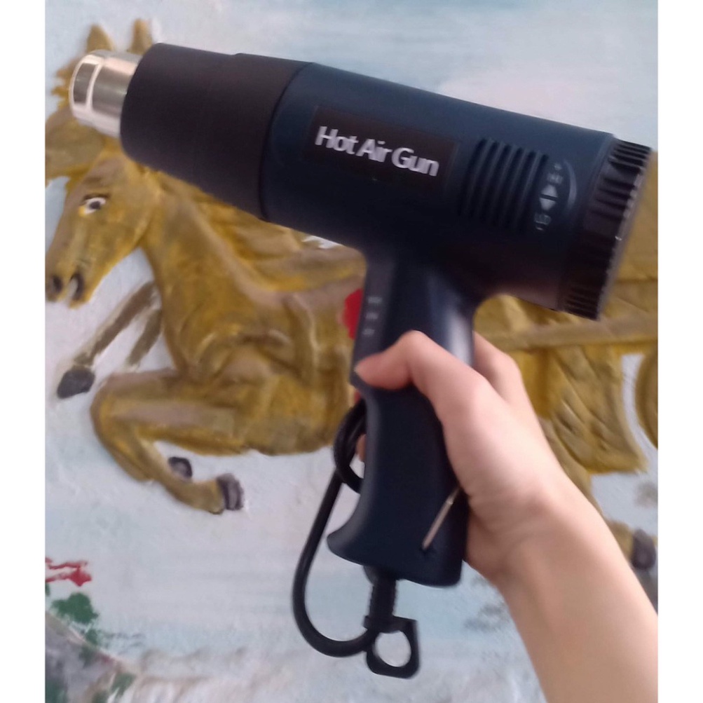 Máy khò nhiệt, thổi hơi nóng mini cầm tay HOT AIR GUN 2000w