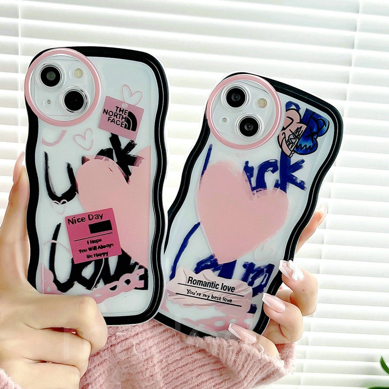 Casing Samsung Galaxy A54 A34 A24 A14 A04 A12 A73 A53 A52 A52S A33 A32 A23 A72 A22 A13 4G 5G A03S A02S A11 A02 A03 A51 A50 A50S A30S A20 A30 A20S A10S A21S M12 M22 M32 M11 M02 Waves Edge Graffiti Luck Romantic Love Fine hole Clear Soft Phone Case BW 17