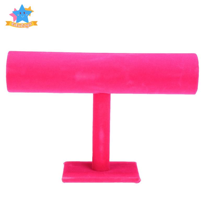 Giá Đỡ Trưng Bày Trang Sức Hình Chữ T Màu Hồng