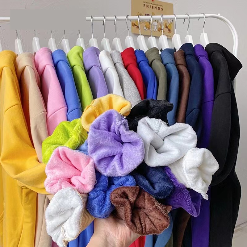 Full 20 màu Áo Hoodie Thể Thao Bằng Nỉ Màu Sắc Đơn Giản Cho Nam Và Nữ