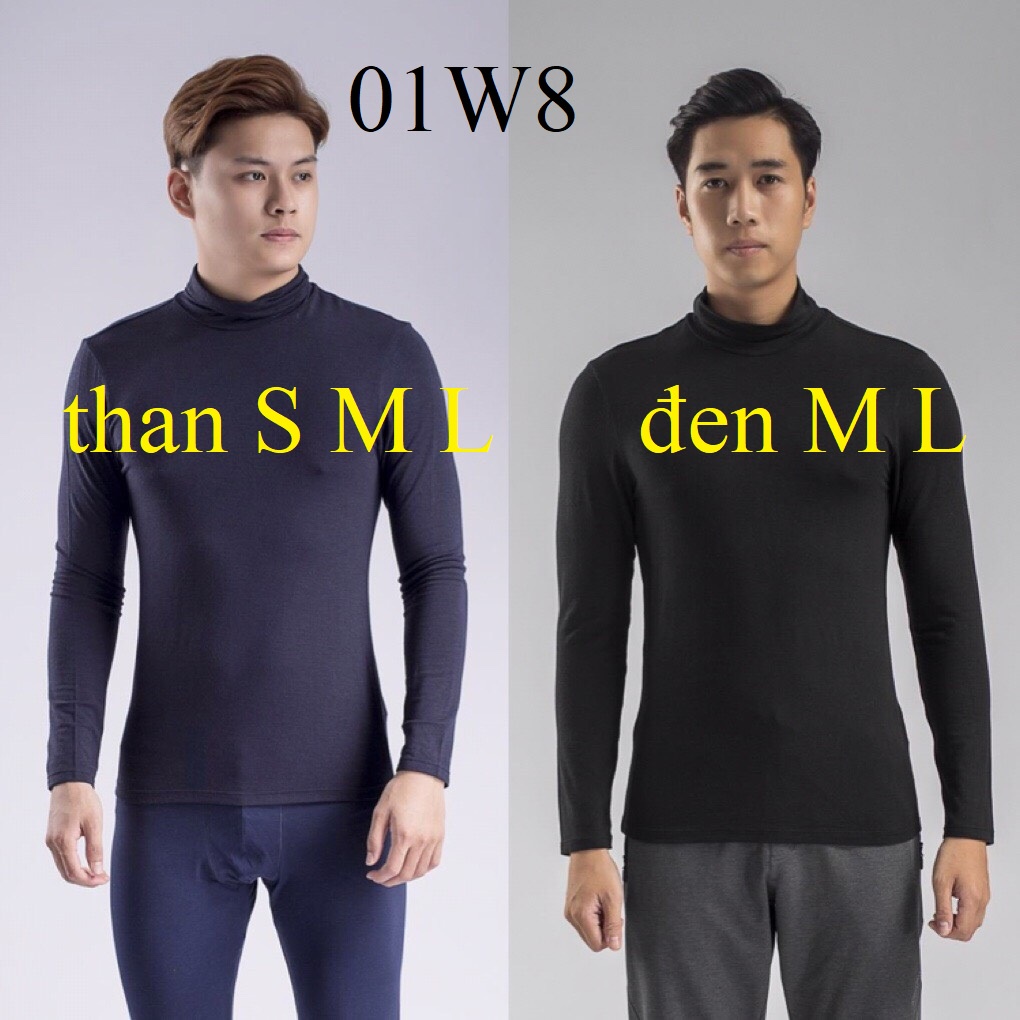 Áo giữ nhiệt cổ ba nam ARISTINO ALT001W8 phân màu tím than, co giãn mạnh, mỏng nhẹ và ấm