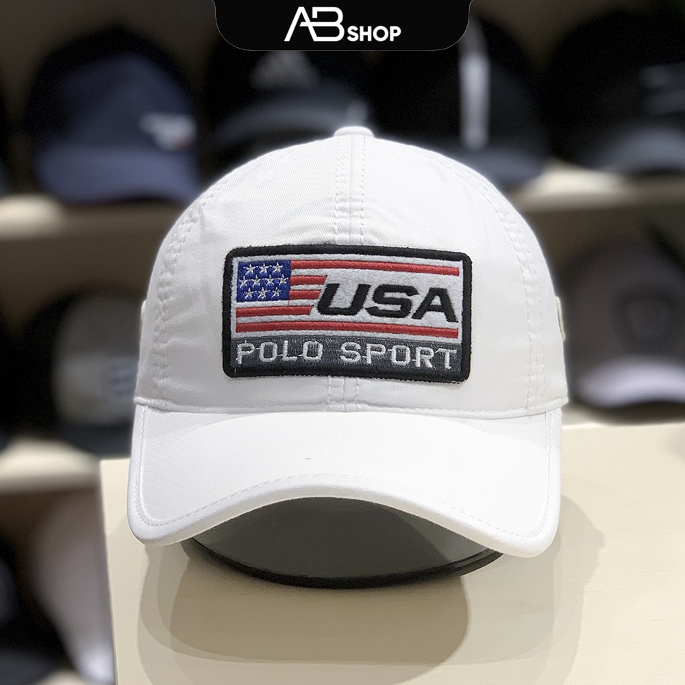 Mũ Nón Lưỡi Trai USA Polo Sport Trắng