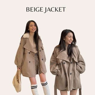 Áo khoác kaki cổ lông tháo rời JB223