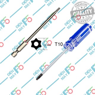 DMF5 Đầu vặn vít / Tua vít T10 hoa thị có lỗ dài chuyên mở vít hộp pin