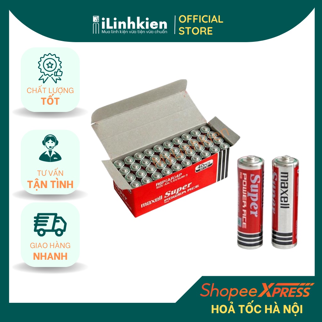 Pin AA Maxell 1.5V chính hãng vỉ 2 viên