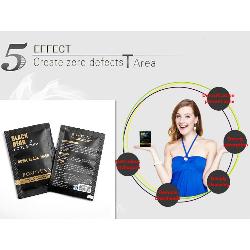 Combo 10 Mặt Nạ Gel Lột Mụn Đầu Đen Than Tre ROSOTENA