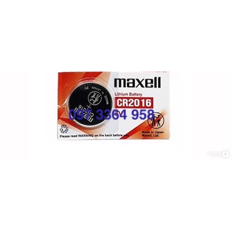 Vỉ 5 viên pin CR2016 Maxell