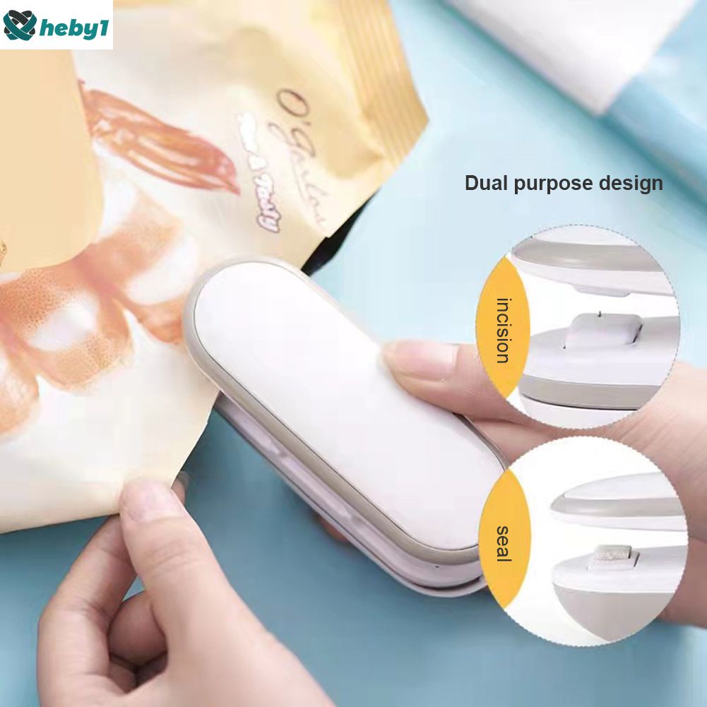 Máy Hàn Miệng Túi Mini, Máy Hàn Chân Không Nhiệt Cầm Tay Máy Hàn Miệng Túi Nhựa, Máy Hàn Miệng Túi Chip, Máy Hàn Và Cắt Nhiệt 2 Trong 1 Heby1