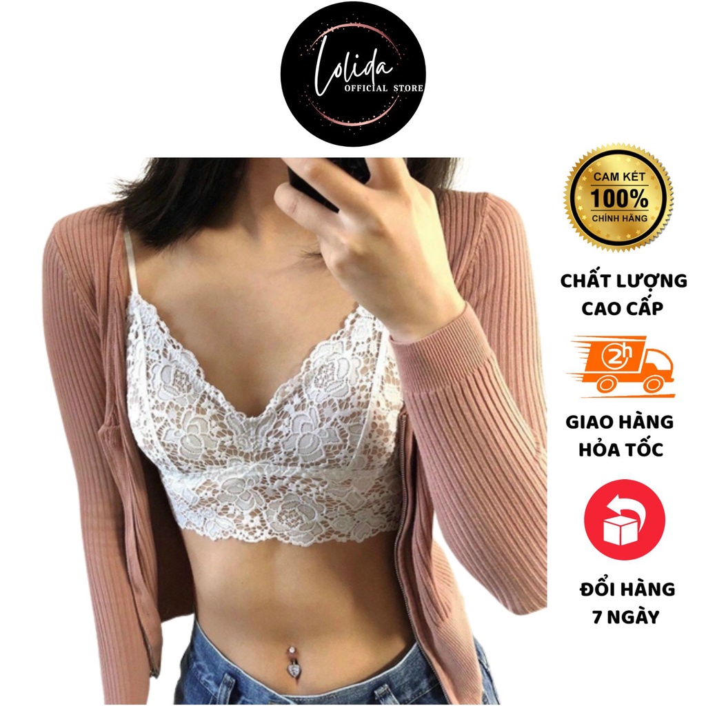 Áo Bra Nữ Lolida Cao Cấp Thiết Kế Họa Tiết Ren Hoa Gợi Cảm Mềm Mại MÃ 226