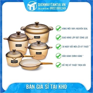 Bộ 5 Nồi Thủy Tinh Visions VS-339/CL1 ,Được làm từ thủy tinh cao cấp, đảm bảo an toàn thực phẩm khi nấu