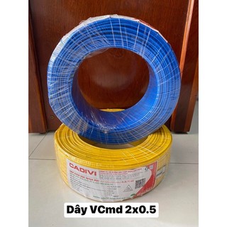 1m dây điện đôi cadivi loại vcmd 2x0.5, 2x1, 2x1.5, dây điện bọc nhựa pvc, ruột đồng