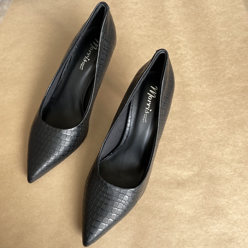 Giày cao gót 7cm vân cá sấu siêu sang, hàng xịn chất da mềm êm,