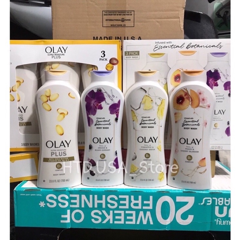 700ml) SỮA TẮM OLAY ULTRA MOISTURE 700ML - Nội Địa USA