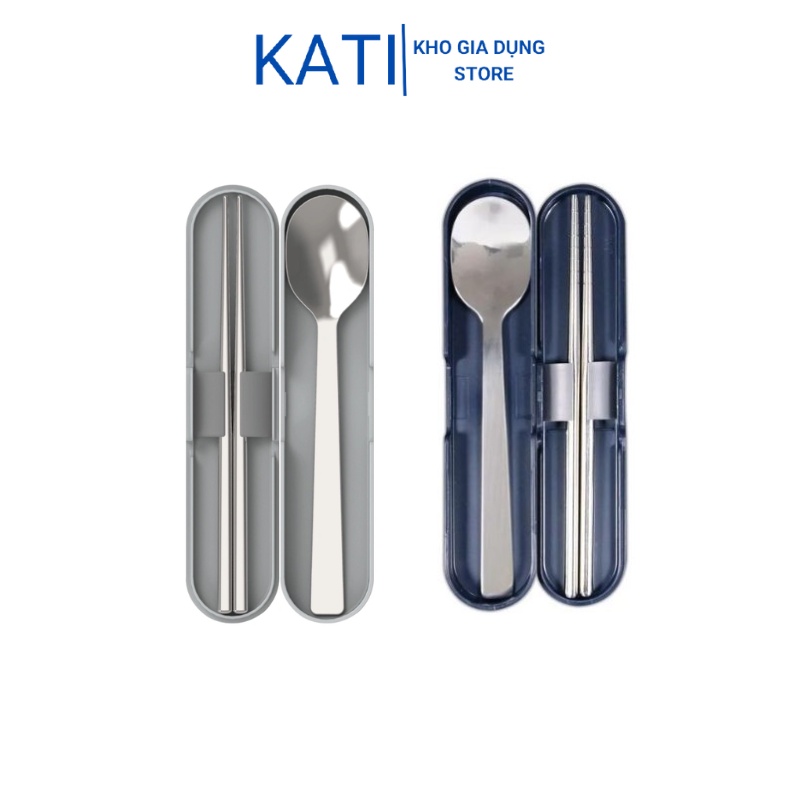 Bộ Muỗng Đũa Lock&Lock Bằng Thép Không Gỉ HPL105, Bộ Đũa Thĩa Có Hộp