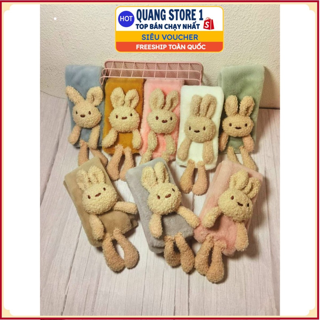 PVN19494 Khăn Quàng Cổ Bằng Lông Hình Gấu Đáng Yêu Ấm Áp Cho Nữ T2